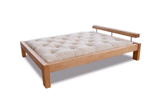 WOOD 02 natural alder bed (postel z olše) - barva: Natural adler, rozměr: 90*200 cm