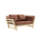 sofa BEAT natural pine (pohovka z borovice) - Barva: karup natural, barva futonu: olive green 756