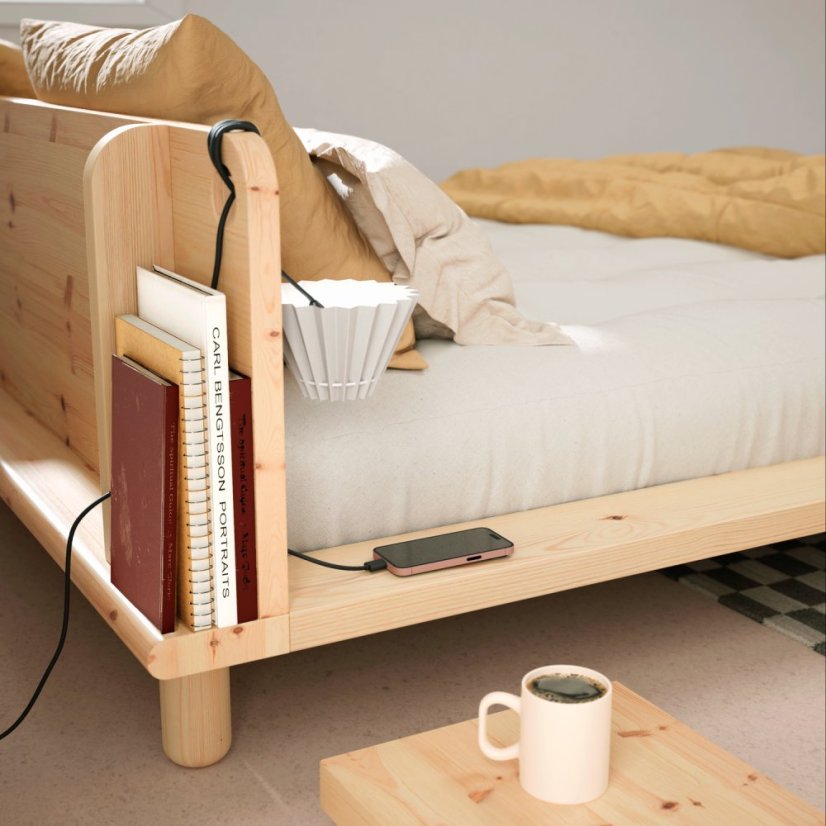 PEEK BED natural pine (postel z borovice) - barva: karup natural, rozměr: 140*200 cm