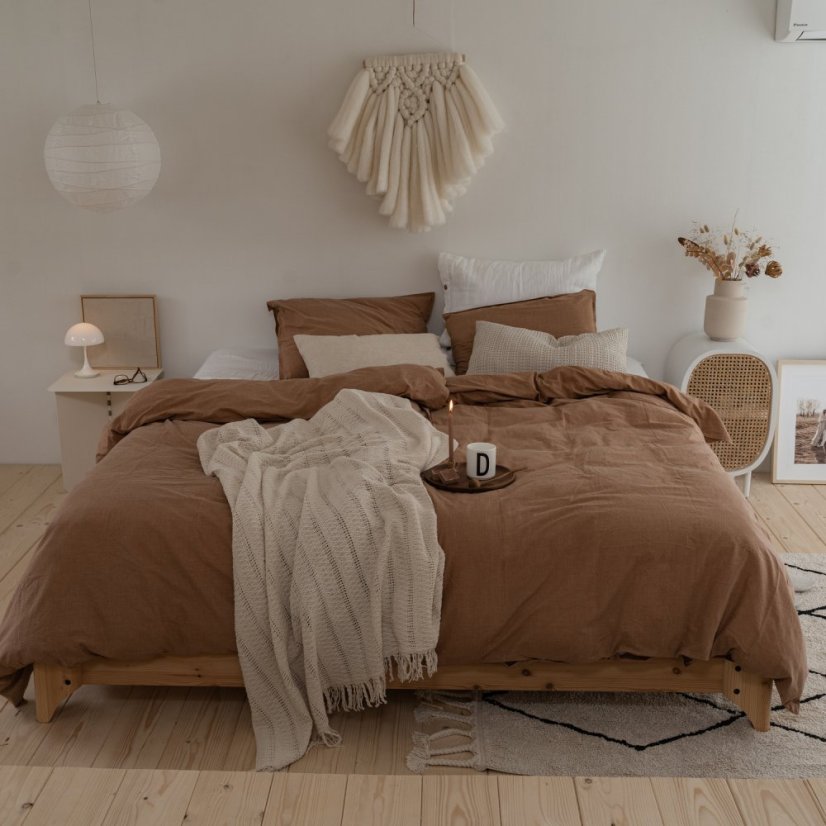 ELAN BED natural pine (postel z borovice) - rozměr: 140*200 cm, Barva: karup natural