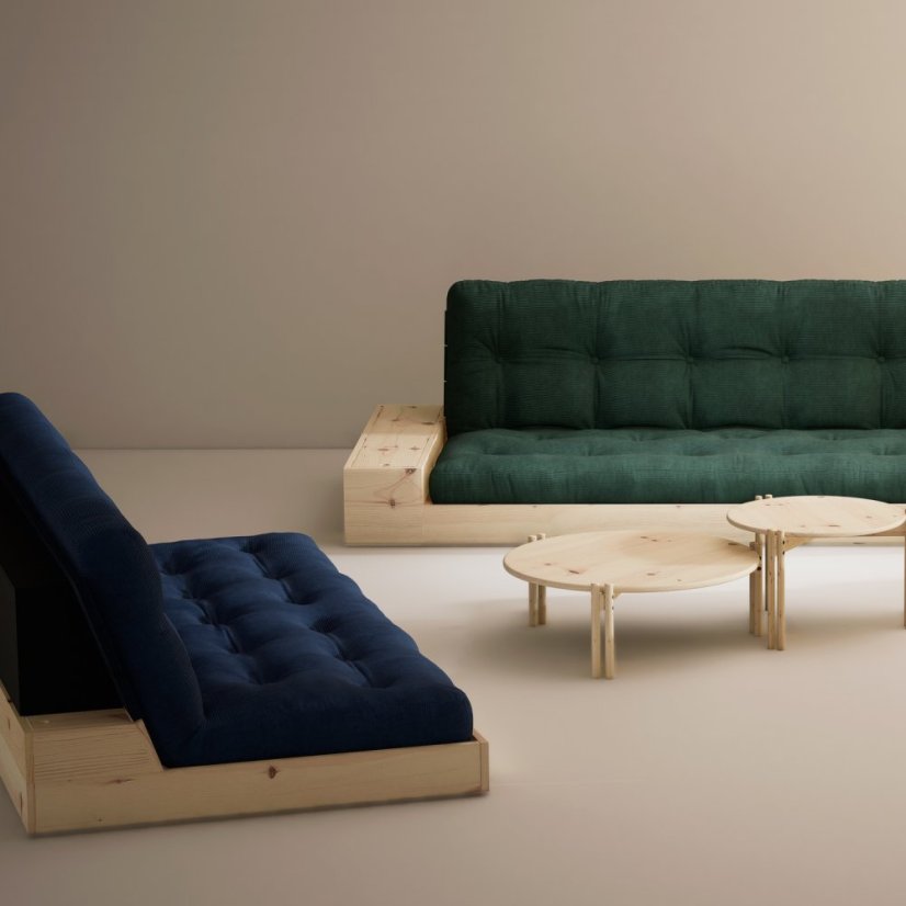 sofa BASE natural pine (pohovka z borovice) - barva: karup natural, barva futonu: beige 747