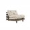 sofa ROOT natural pine (pohovka z borovice) - Barva: karup natural, rozměr: 140*200 cm, barva futonu: navy 737