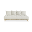 sofa SENZA DAYBED natural pine (pohovka z borovice) - rozměr: 90*200 cm, barva futonu: mocca 755