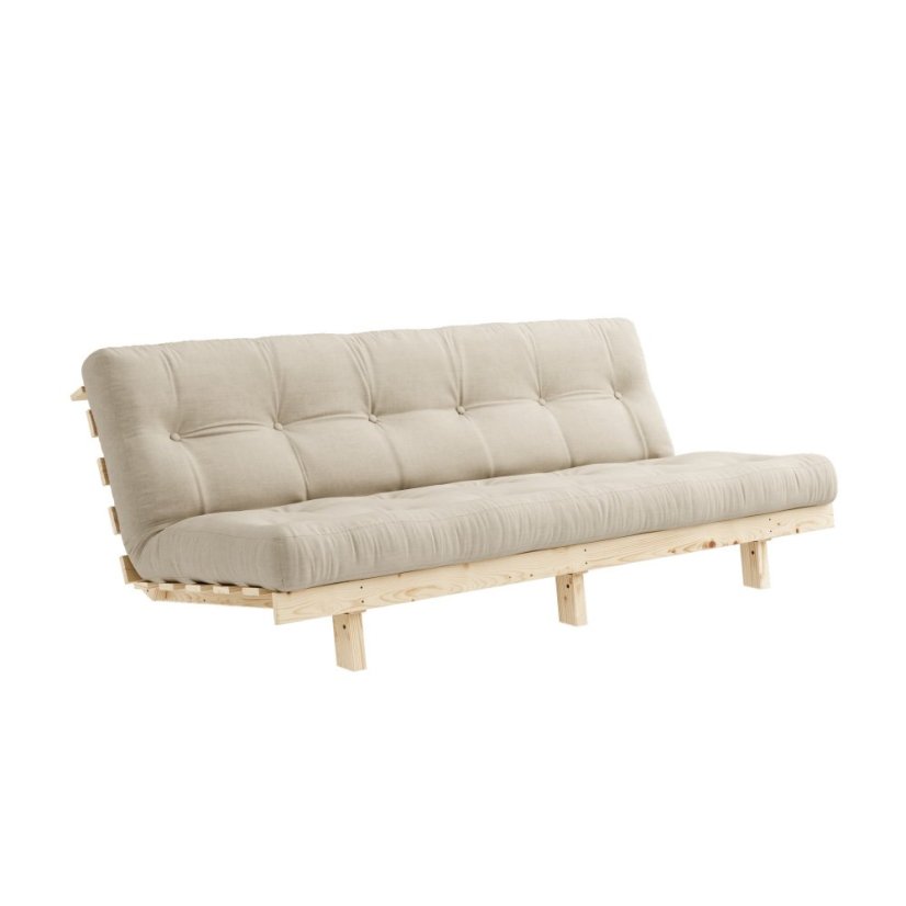 sofa LEAN natural pine (pohovka z borovice) - barva: karup natural, barva futonu: beige 747