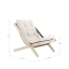 deckchair BOOGIE OUTDOOR - lehátko venkovní (skládací) - rozměr: 65x88x75 cm, Barva: olej (pro exteriér), barva futonu: white