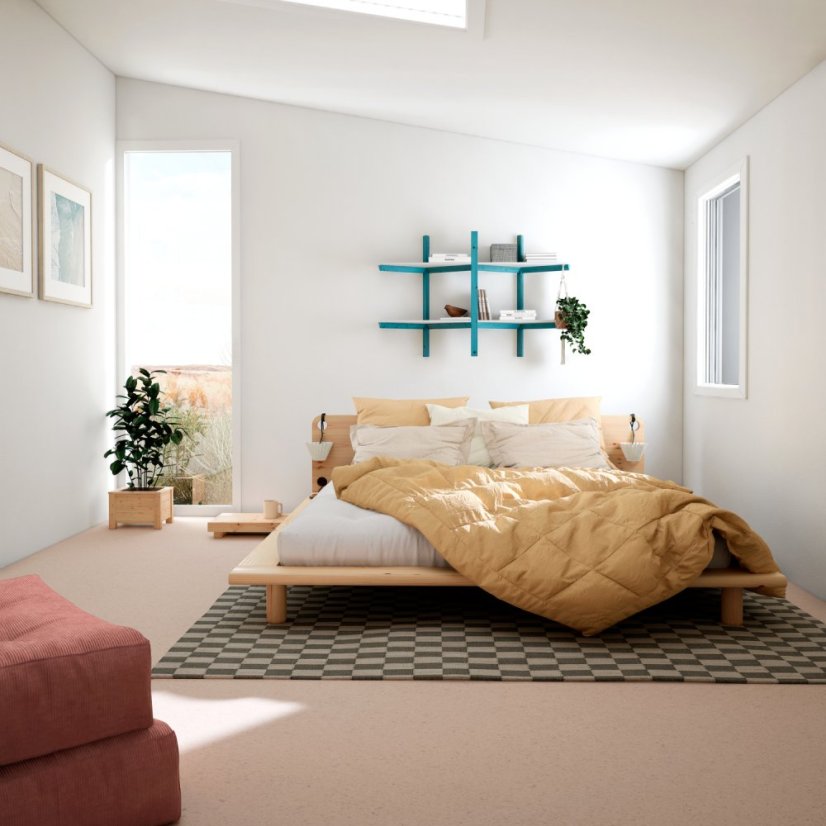 PEEK BED natural pine (postel z borovice) - barva: karup natural, rozměr: 140*200 cm