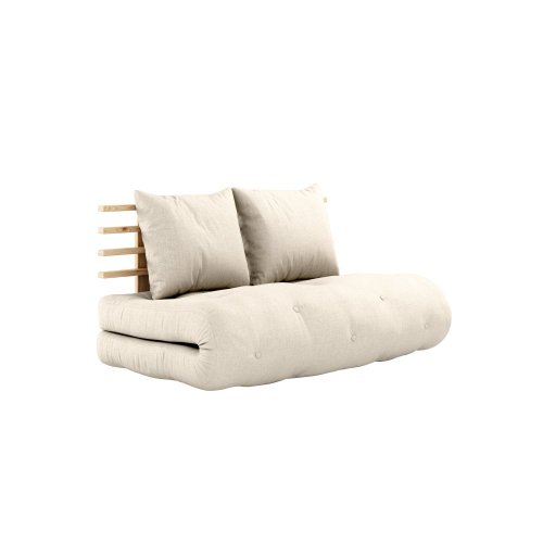 sofa SHIN SANO natural pine (futonová pohovka ) - Barva: karup natural, barva futonu: linen 914