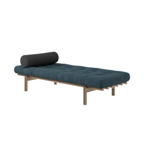 sofa NEXT daybed natural pine (pohovka z borovice) - Barva: karup carob, barva futonu: pale blue 513