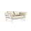 sofa BEAT natural pine (pohovka z borovice) - Barva: karup white, barva futonu: bordeaux 710