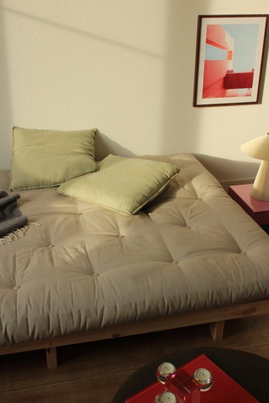 sofa LEAN natural pine (pohovka z borovice) - Barva: karup natural, barva futonu: natural 701