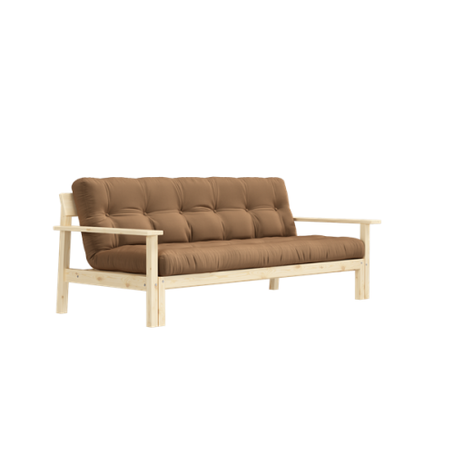 sofa UNWIND natural pine (pohovka z borovice) - Barva: karup natural, barva futonu: mocca 755