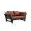 sofa BEAT natural pine (pohovka z borovice) - Barva: karup black, barva futonu: olive green 756
