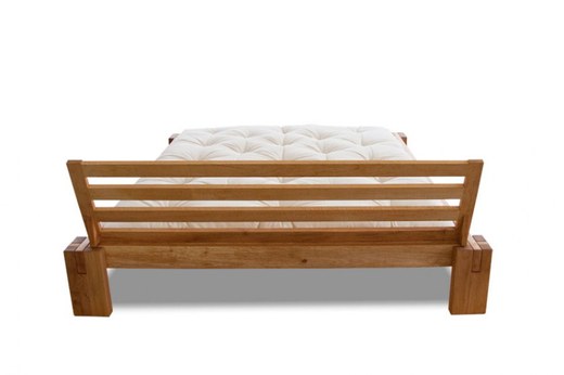 WOOD 03 natural alder bed (postel z olše) - barva: Natural adler, rozměr: 90*200 cm