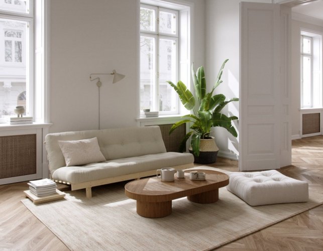 sofa LEAN natural pine (pohovka z borovice) - Barva: karup natural, barva futonu: natural 701