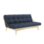 sofa FOLK natural pine (pohovka z borovice) - Barva: karup natural, barva futonu: navy 737