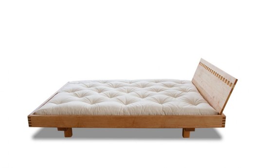 WOOD 04 natural oak bed (postel z dubu) - barva: Natural oak, rozměr: 90*200 cm