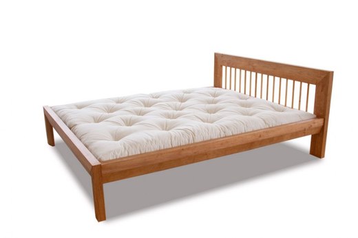 WOOD 01 natural alder bed (postel z olše) - rozměr: atyp (do poznámky zadejte rozměr), Barva: Ořech