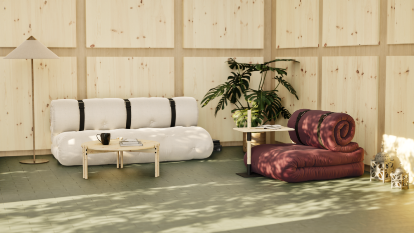 sofa BUCKLE-UP (futonová pohovka ) - rozměr: 70*200 cm, barva futonu: natural 701