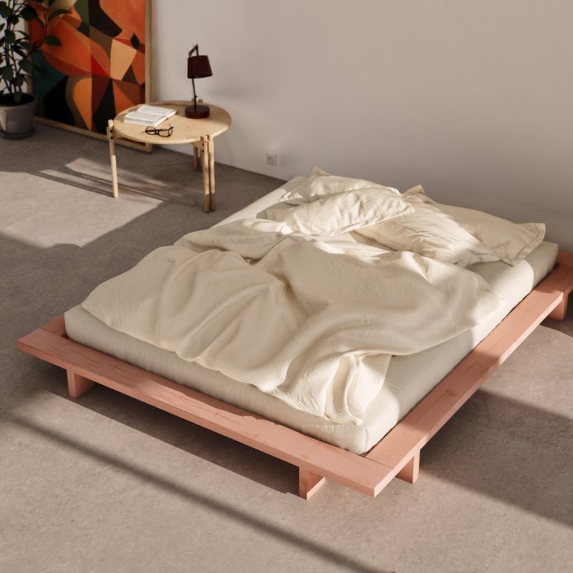 JAPAN BED natural pine (postel z borovice) - barva: karup natural, rozměr: 90*200 cm