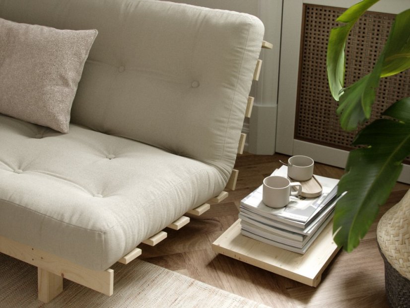 sofa LEAN natural pine (pohovka z borovice) - barva: karup natural, barva futonu: beige 747