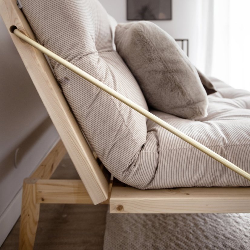 sofa FOLK natural pine (pohovka z borovice) - barva: karup natural, barva futonu: natural 701