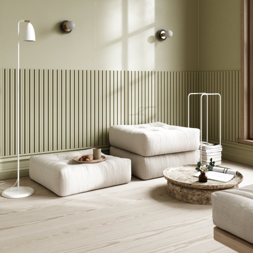 sofa MORE POUF (futonové křeslo ) - rozměr: 70*70 cm, barva futonu: linen 914