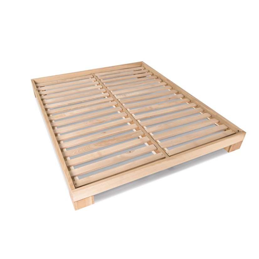 CUBE Double Bed (postel z buku) - barva: natural (lněný olej), rozměr: 200x140x16 cm
