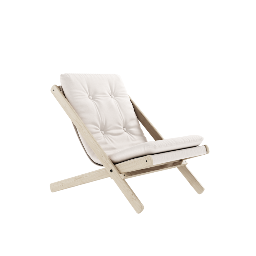 deckchair BOOGIE OUTDOOR - lehátko venkovní (skládací) - rozměr: 65x88x75 cm, Barva: olej (pro exteriér), barva futonu: white