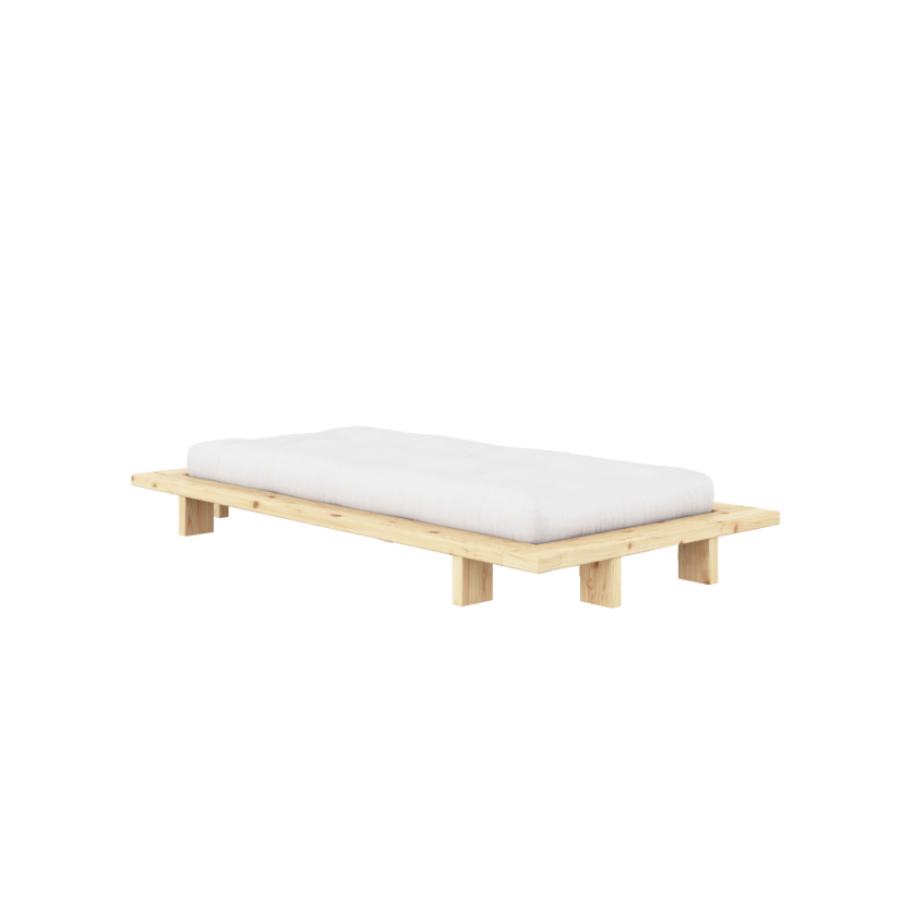 JAPAN BED natural pine (postel z borovice) - barva: karup natural, rozměr: 90*200 cm