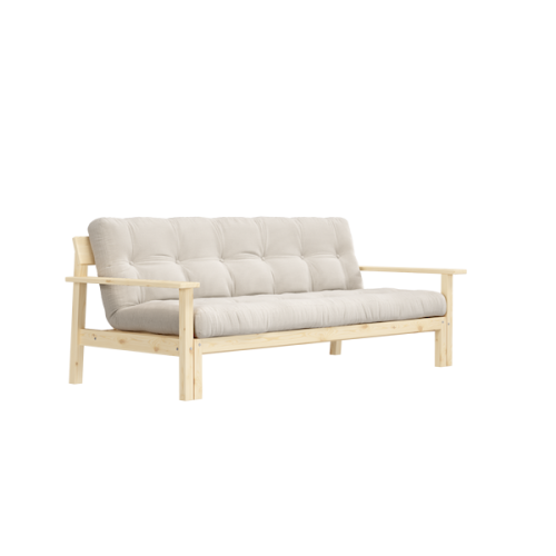 sofa UNWIND natural pine (pohovka z borovice) - Barva: karup natural, barva futonu: ivory 510
