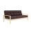 sofa KNOB natural pine (pohovka z borovice) - Barva: karup carob, barva futonu: grey 746