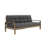 sofa KNOB natural pine (pohovka z borovice) - Barva: karup carob, barva futonu: charcoal 511