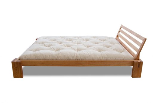 WOOD 03 natural oak bed (postel z dubu) - rozměr: 180*200 cm, Barva: Coffee oak