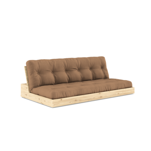 sofa BASE natural pine (pohovka z borovice) - Barva: karup natural, barva futonu: mocca 755