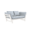 sofa BEAT natural pine (pohovka z borovice) - Barva: karup natural, barva futonu: petrol blue 757
