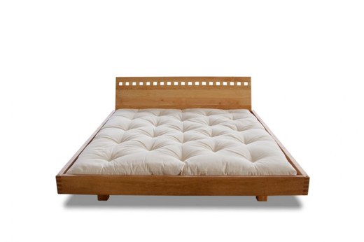 WOOD 04 natural oak bed (postel z dubu) - barva: Natural oak, rozměr: 90*200 cm