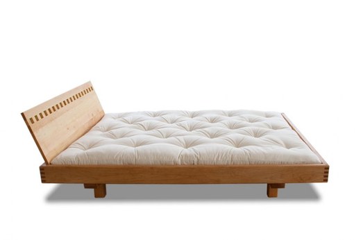WOOD 04 natural oak bed (postel z dubu) - barva: Natural oak, rozměr: 90*200 cm