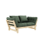 sofa BEAT natural pine (pohovka z borovice) - Barva: karup natural, barva futonu: olive green 756