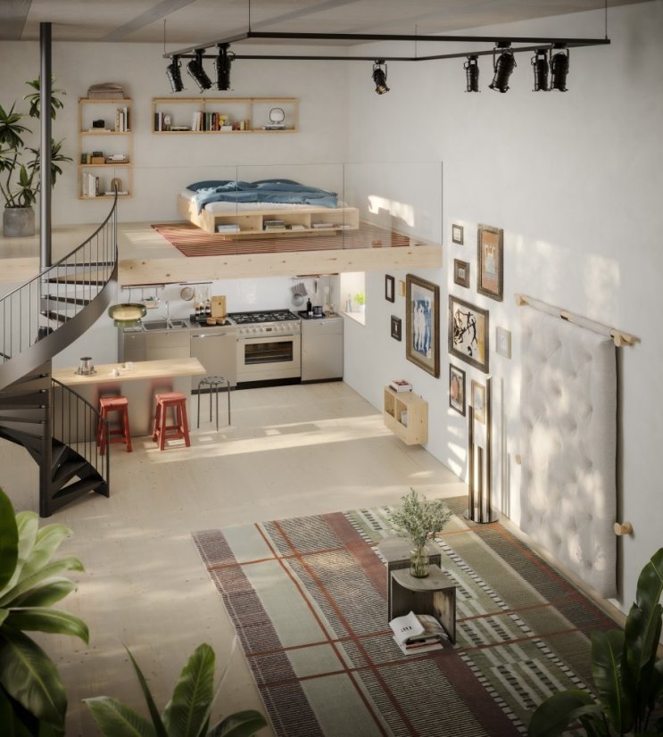 sofa HOOKED natural pine (futonová pohovka ) - barva: karup natural, rozměr: 135 x 200 cm, barva futonu: natural 701