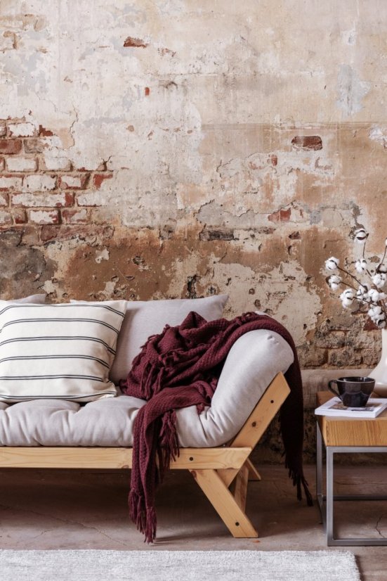 sofa BEBOP natural pine (pohovka z borovice) - Barva: karup natural, barva futonu: natural 701