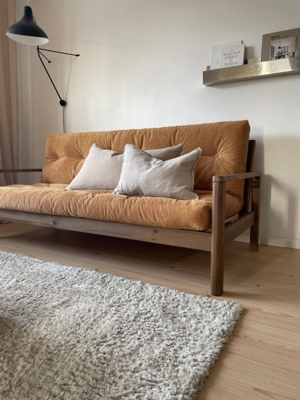 sofa KNOB natural pine (pohovka z borovice) - Barva: karup natural, barva futonu: natural 701