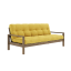 sofa KNOB natural pine (pohovka z borovice) - Barva: karup carob, barva futonu: honey 514