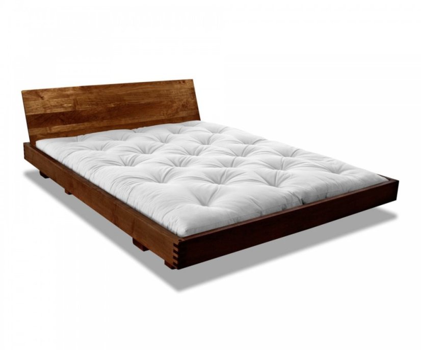 WOOD 04 natural oak bed (postel z dubu) - barva: Natural oak, rozměr: 90*200 cm