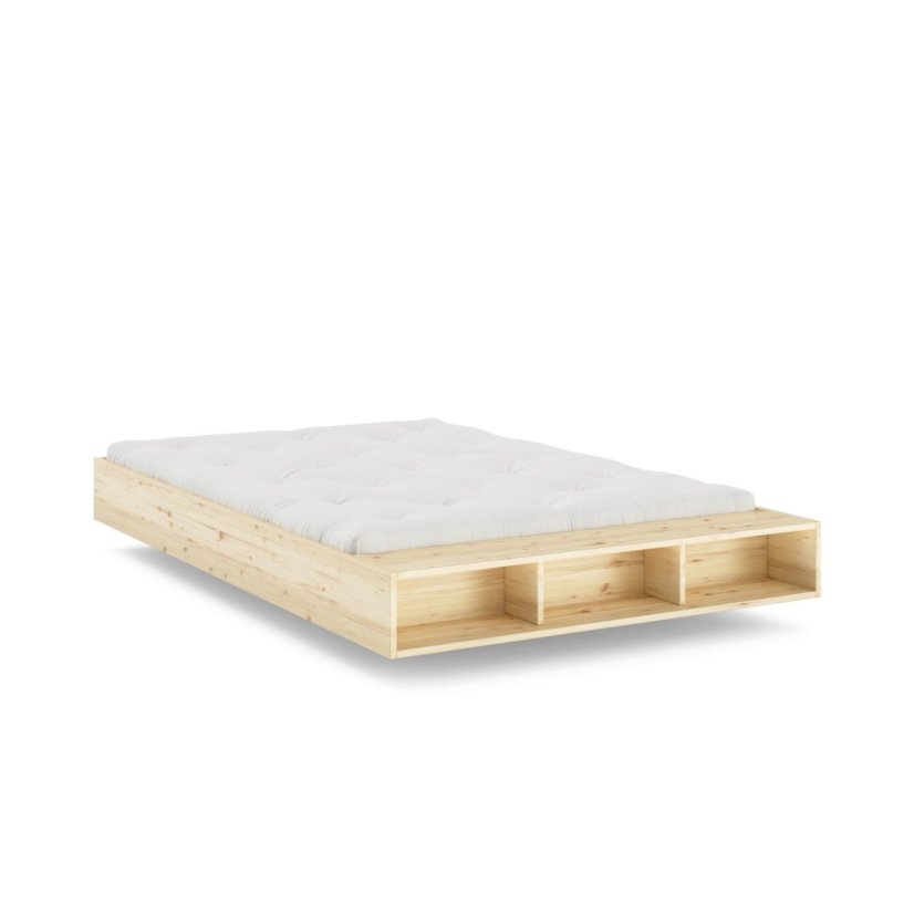 MERGE BED natural pine (postel z borovice) - barva: karup natural, rozměr: 90*200 cm