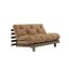 sofa ROOT natural pine (pohovka z borovice) - Barva: karup carob, rozměr: 140*200 cm, barva futonu: mocca 755