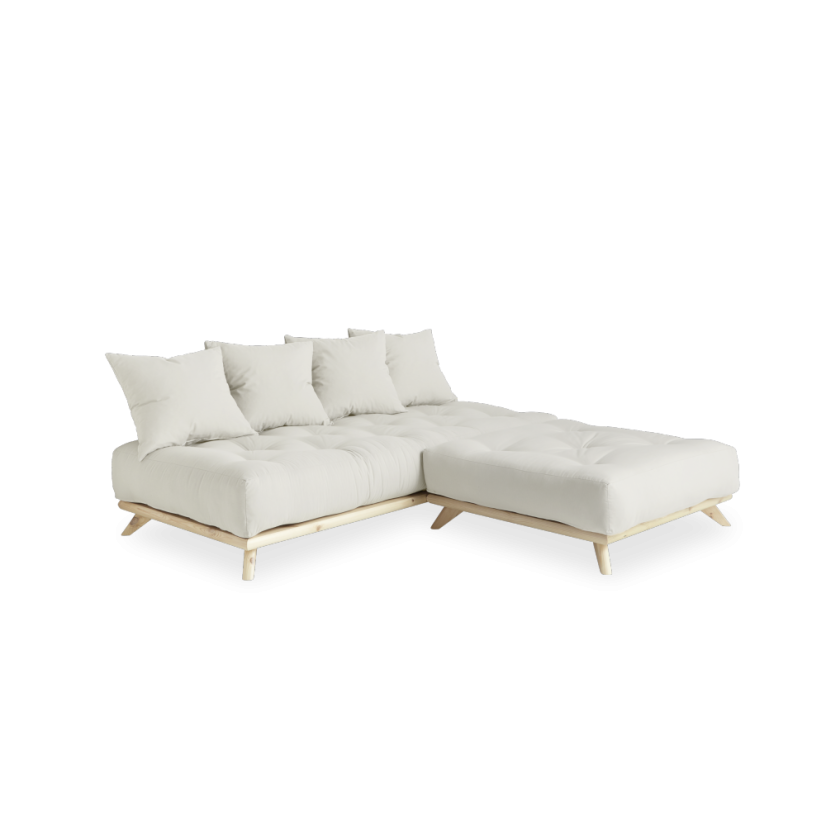 sofa SENZA DAYBED natural pine (pohovka z borovice) - rozměr: 90*200 cm, barva futonu: natural 701