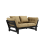 sofa BEAT natural pine (pohovka z borovice) - Barva: karup black, barva futonu: olive green 756