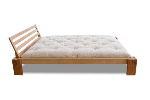 WOOD 03 natural alder bed (postel z olše) - rozměr: 90*200 cm, Barva: Natural adler