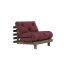 sofa ROOT natural pine (pohovka z borovice) - Barva: karup carob, rozměr: 90*200 cm, barva futonu: bordeaux 710