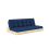 sofa BASE natural pine (pohovka z borovice) - Barva: karup natural, barva futonu: olive green 756